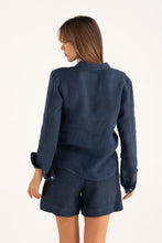 Load image into Gallery viewer, Linen tie front button up
