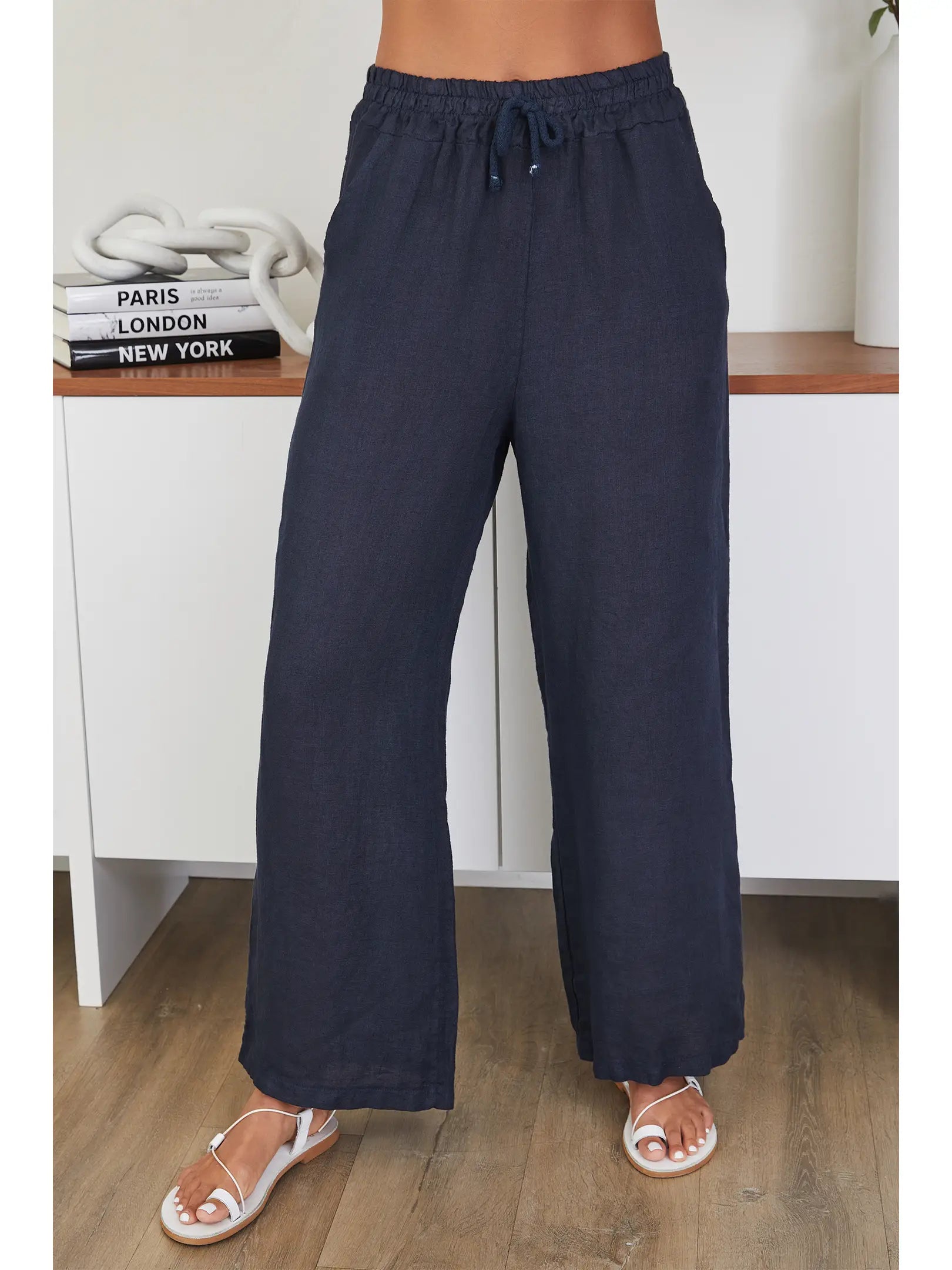 Linen Drawstring Pant