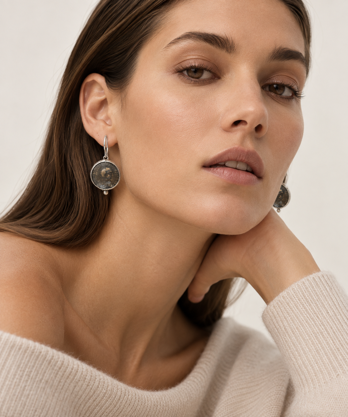 Atelier Ancient Coin Drop Earrings