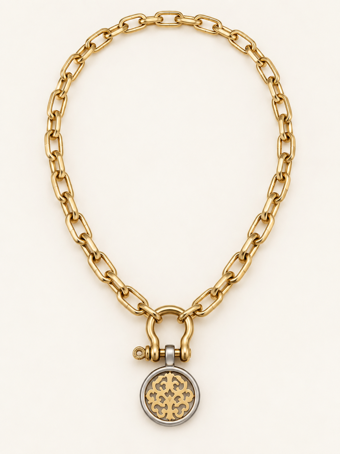 Equestrian Medallion Statement Necklace