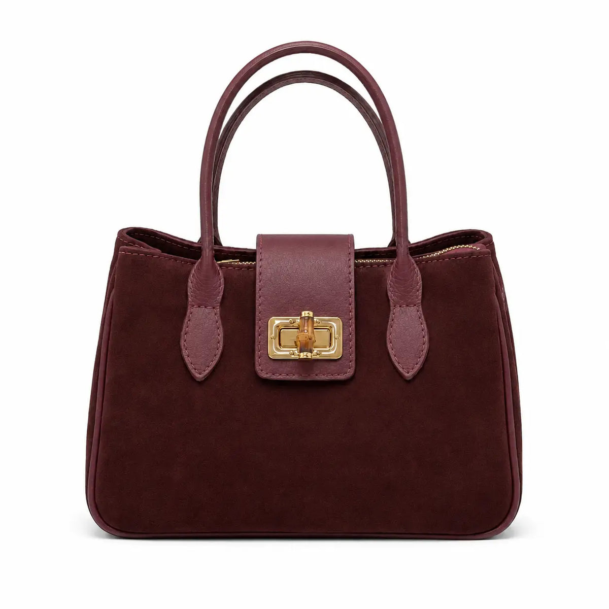 Classic Italian-Style Leather & Suede Bag