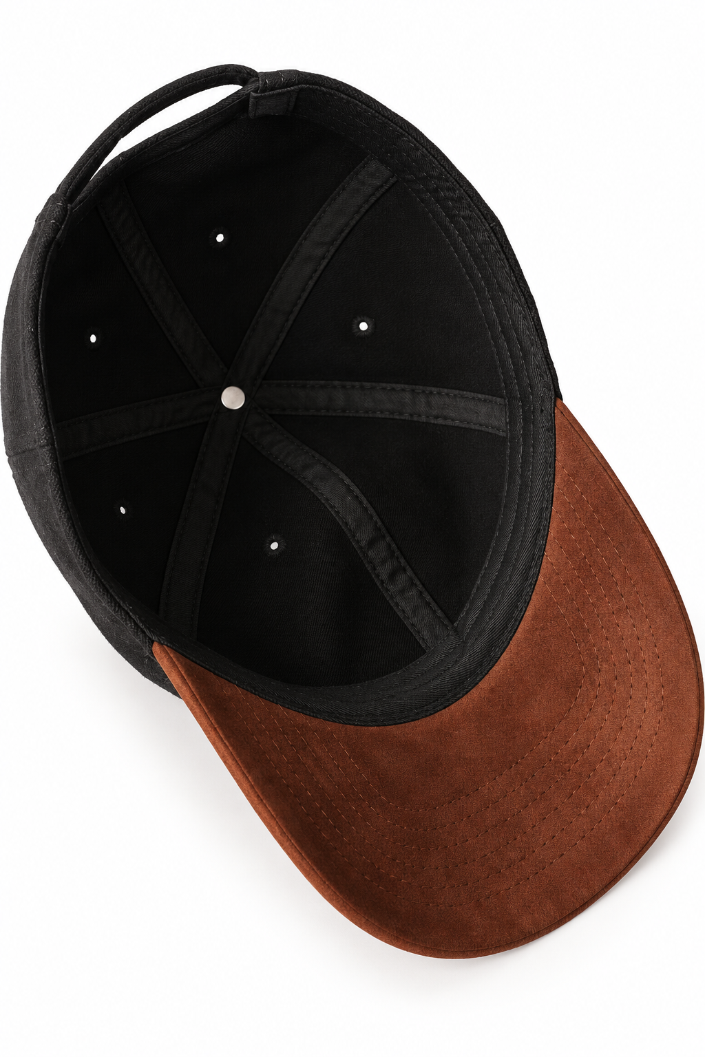 Wool Blend Casual Baseball Cap Black/Brown