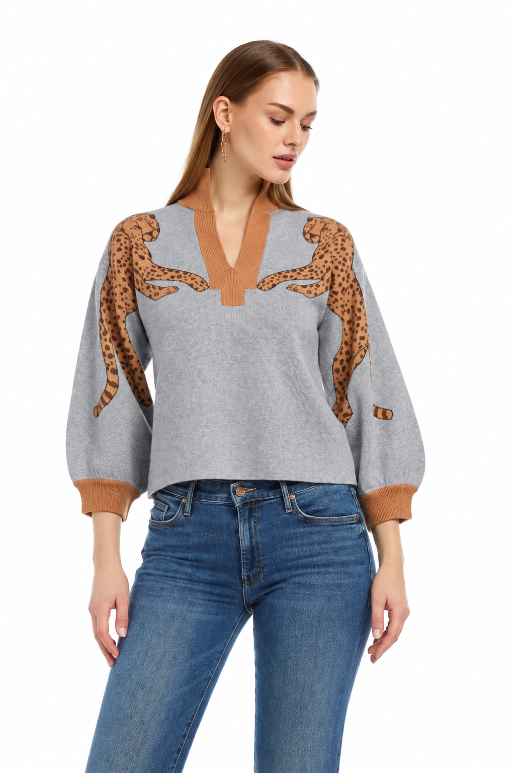 Cheetah Knit Top