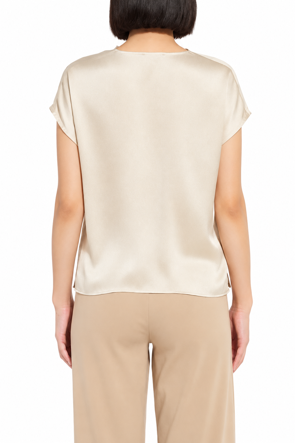 Drape Neck Sleeveless Blouse