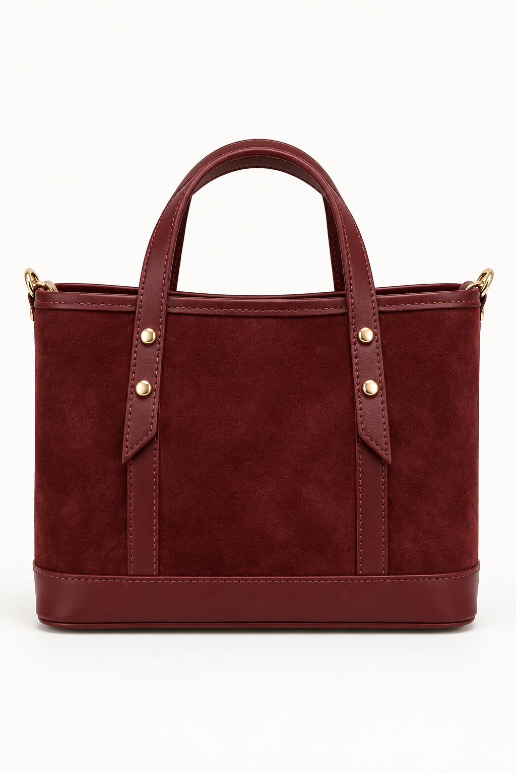 Bordeaux Suede & Leather Tote