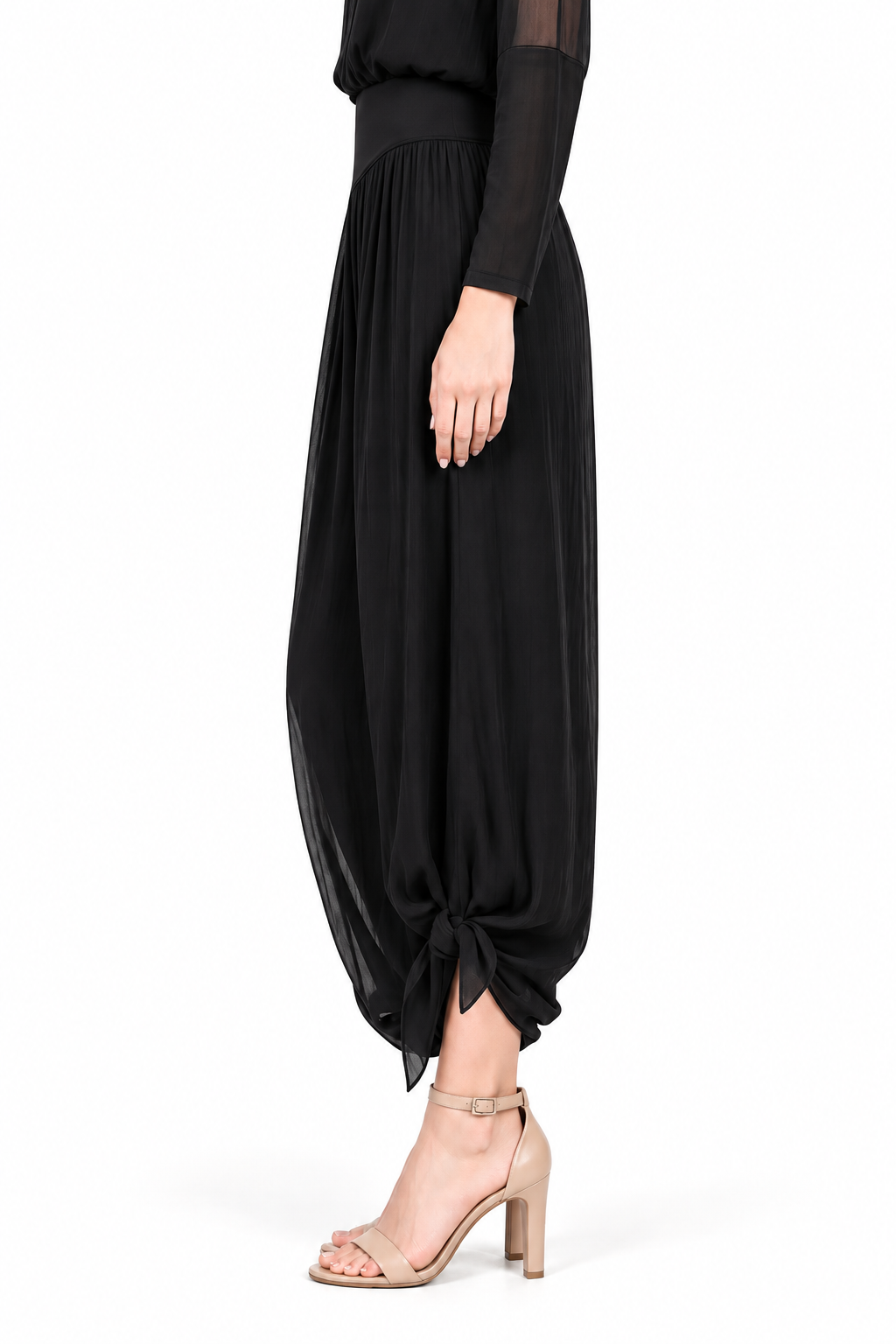 Silk Side Slit Pants