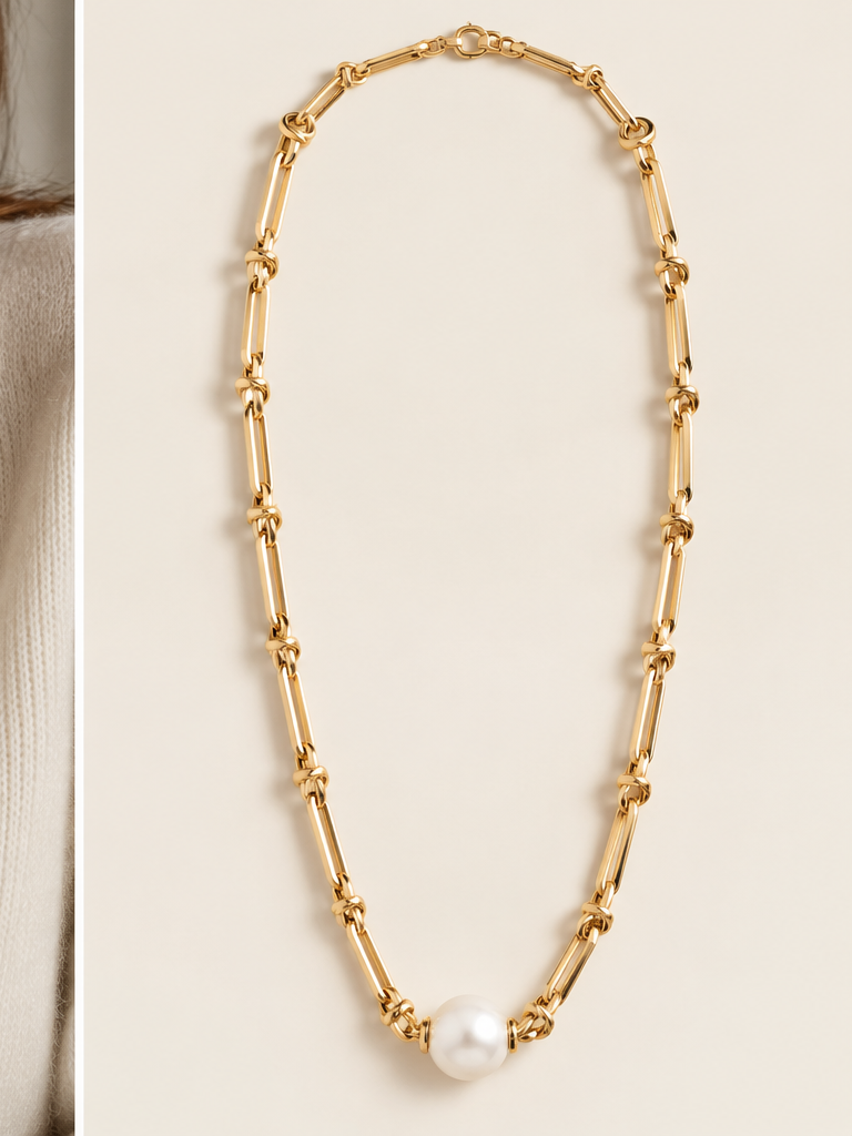 Punk Pearl Necklace