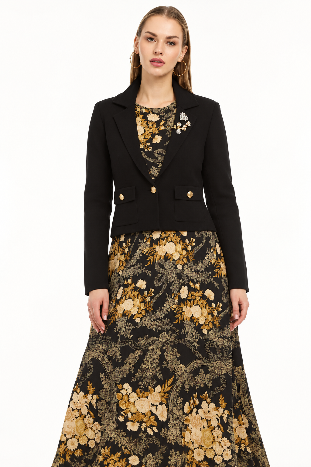 Ecole Crop Nnit Blazer