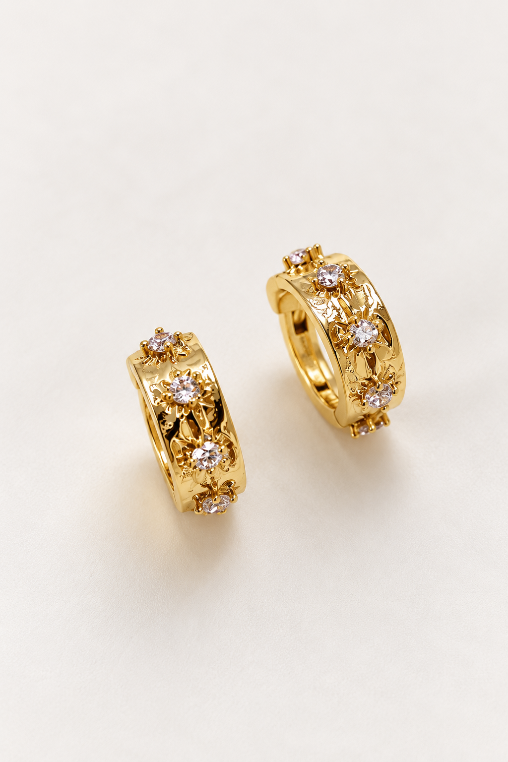 Gold Floral Earrings
