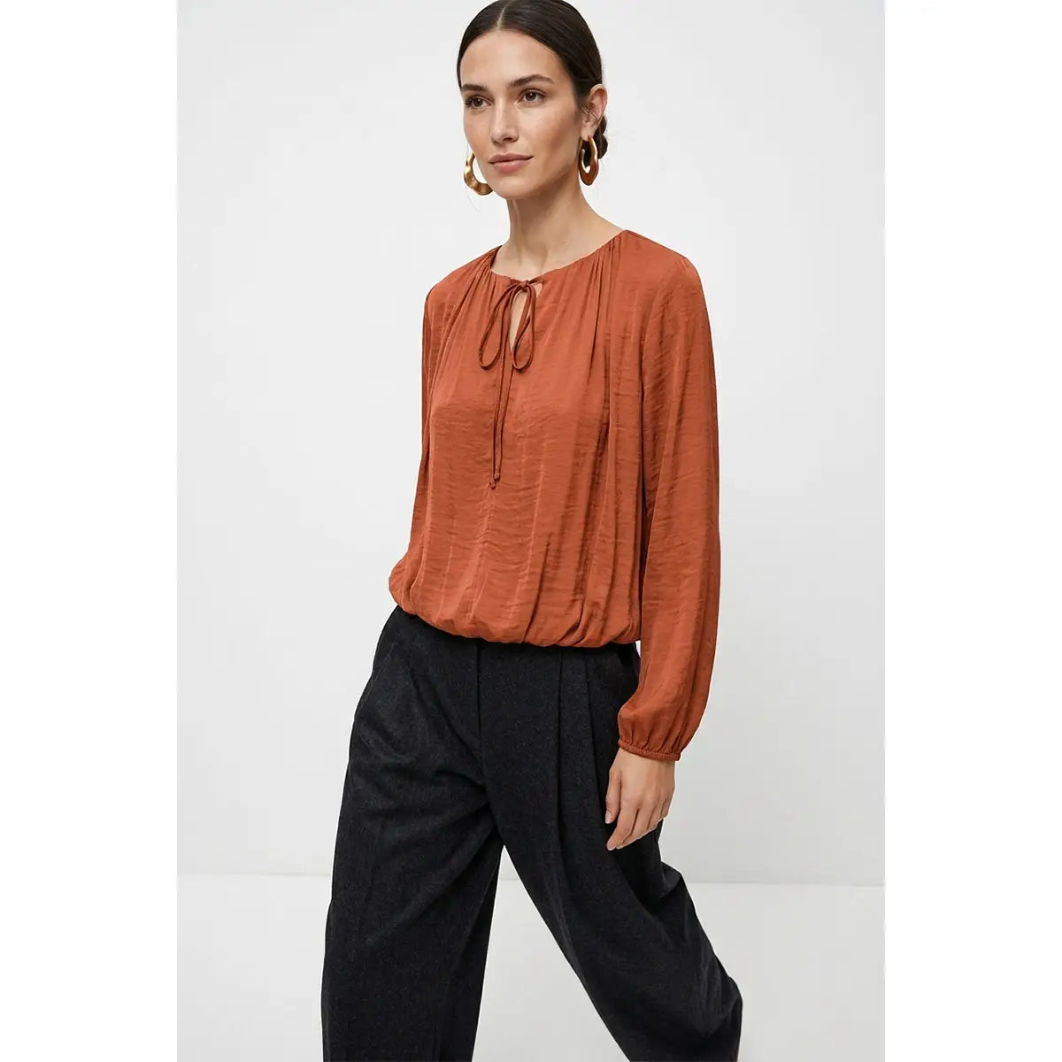 Long Sleeve Bubble Hem