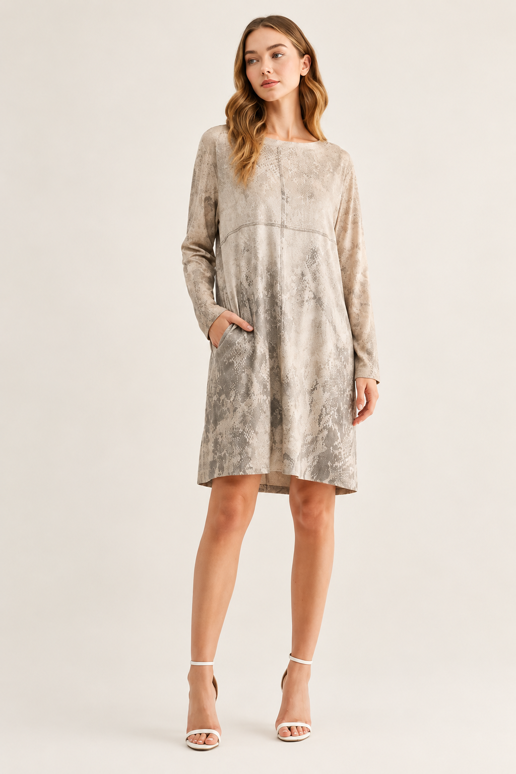 Aurora Suede Print Dress
