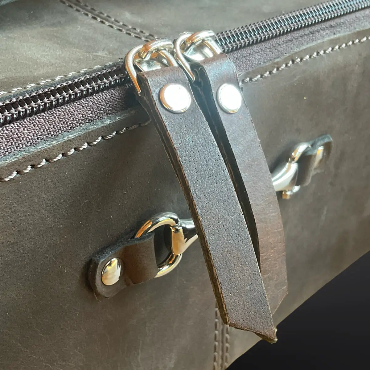 Leather Equestrian Makeup Bag